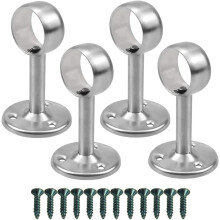Soluzioni di montaggio versatili, staffa per asta per tende da soffitto in acciaio inossidabile resistente, vite regolabile, facile installazione, a