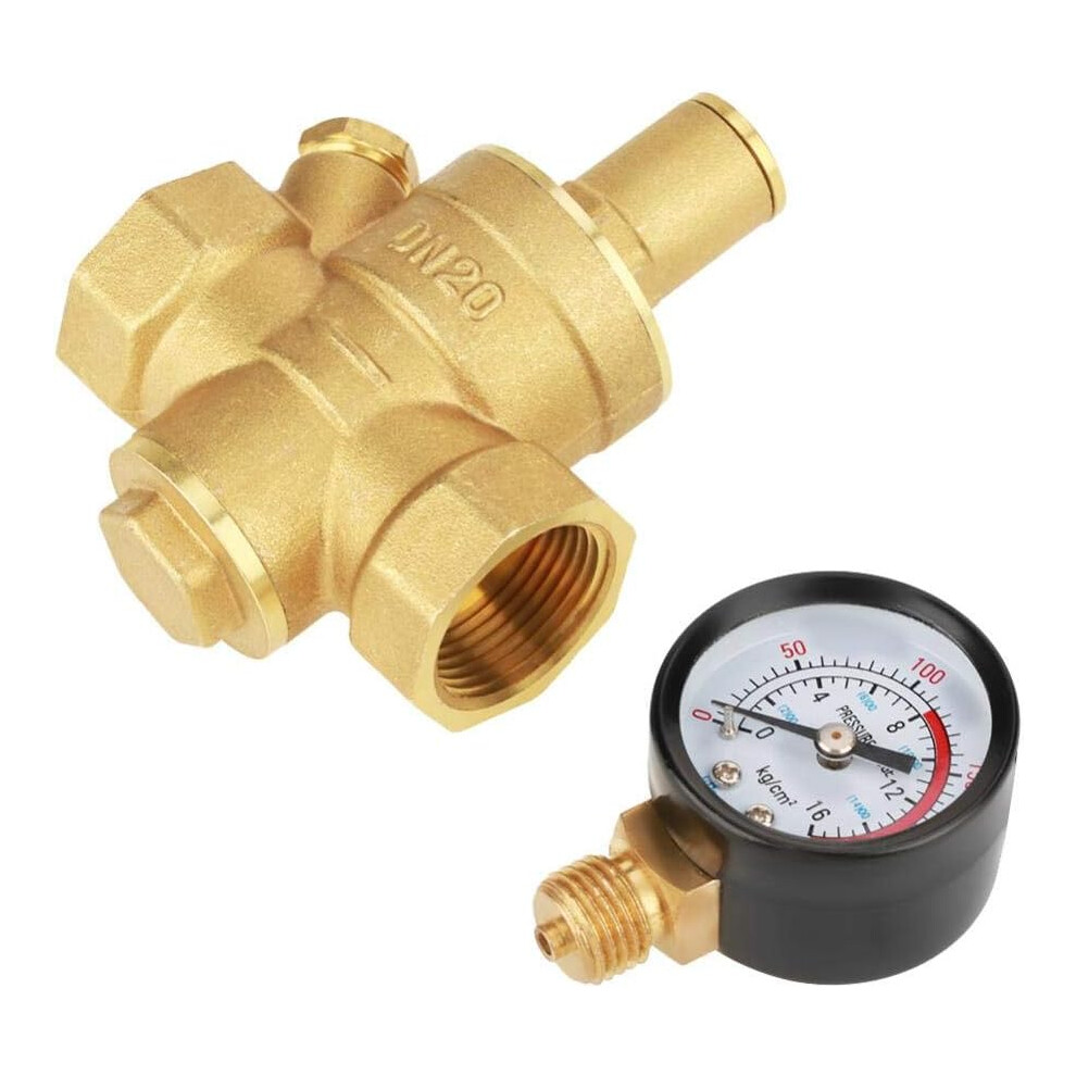 Adjustable Water Pressure Water Pressure Regulator, Brass Pressure Reducing Valve With Wide Application 9433291778685