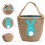 Customized Design Easter Egg Hunt Basket, Premium Fabric Plaid Interior Dark Green Rabbit Pattern with Plush Tail, Multiple Uses Easter Gift for Kids 2