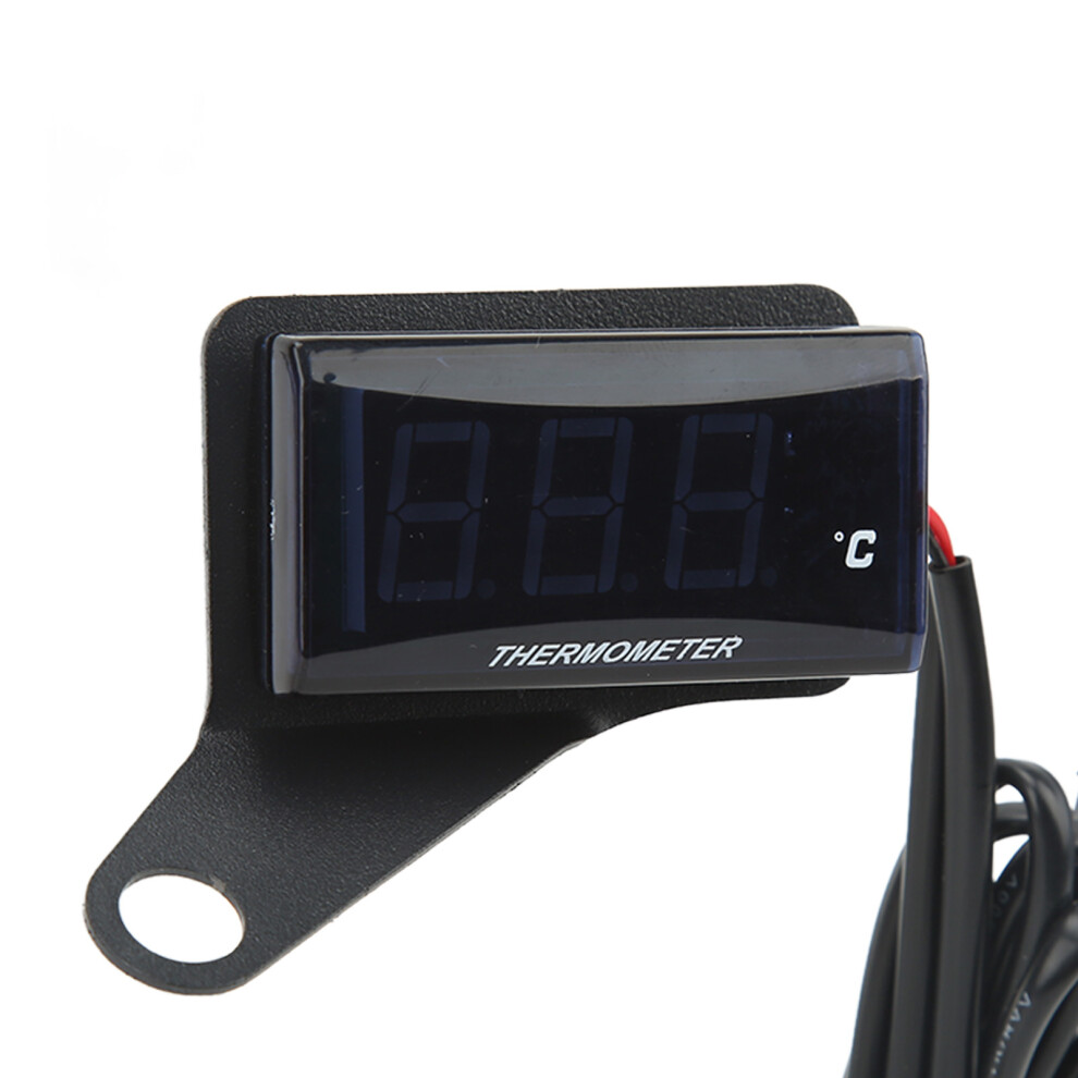 Motorbike Water Temperature Gauge Dc12v Lcd With 16Mm Tee Slim Backlight Blue 6911371850368