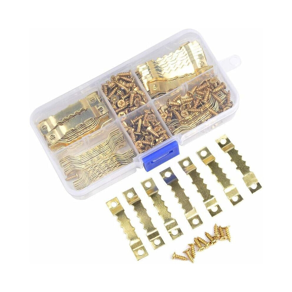 Sawtooth Hangers For Photo Frame Hanging, Picture Hanging Hardware With Double Hole Design And Professional Finish For Your Home Decor 9448196484579