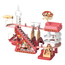 Durable Construction Safe Material STEM Construction Race Track Interactive Puzzle Rail Car Adventure Toy Montessori Learning Toy Parent-Child