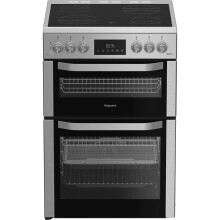 Hotpoint HDE6VDCASX 60cm Electric Double Cooker - Stainless Steel