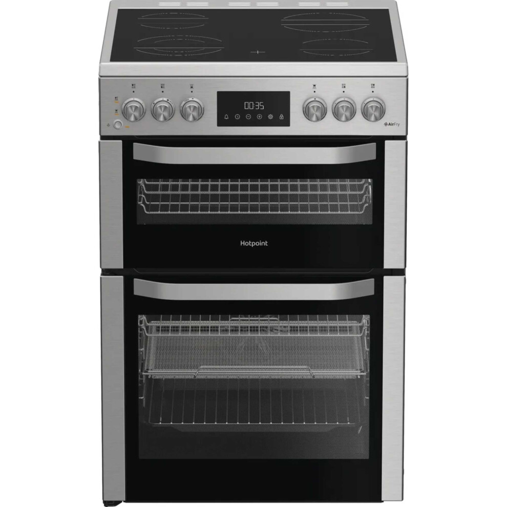 Hotpoint Hde6vdcasx 60Cm Electric Double Cooker - Stainless Steel