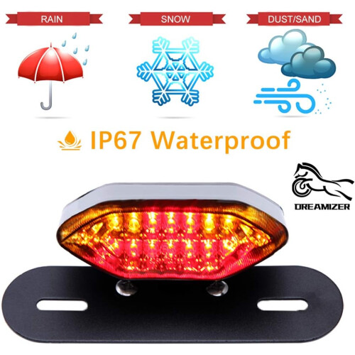Πίσω φως με φλας: Universal Fit, πλήρες με βάση πινακίδας κυκλοφορίας 2