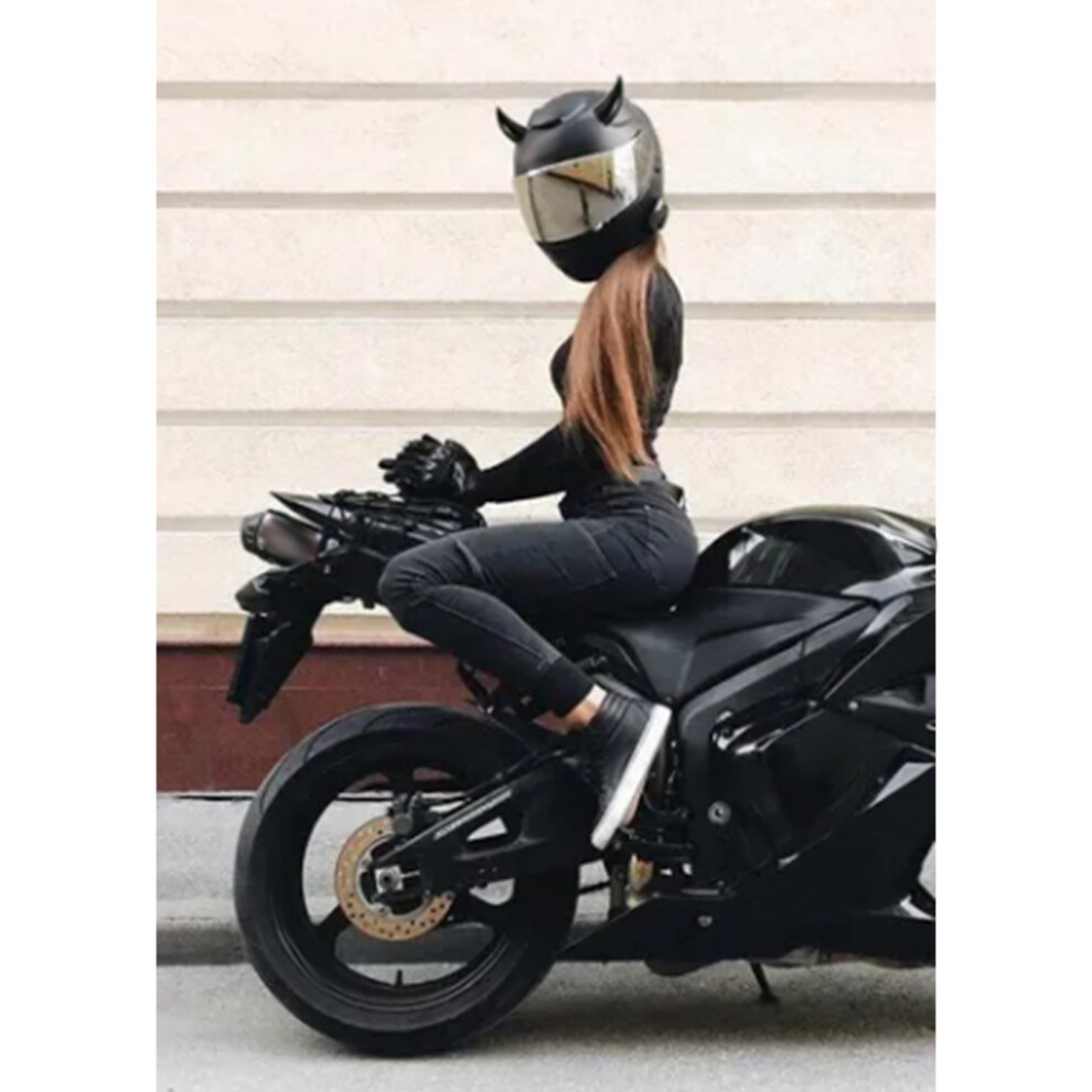 Motorcycle Helmet Devil Horns With Sucker Rubber Decoration Â Universal Fit 6941371857784