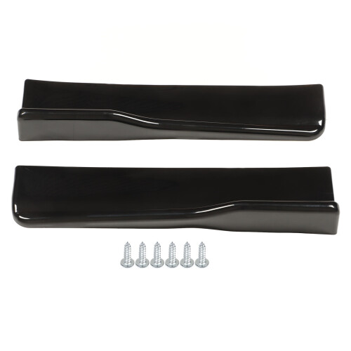 Universal Rear Side Skirt Winglets Bright Black ABS 44.5x10.5cm 1