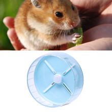 Ruota per hamsters in acrilico silenziosa da 20 cm blu per piccoli animali