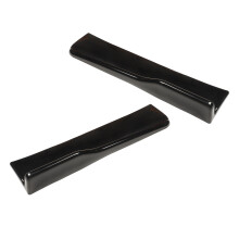 Universal Rear Side Skirt Winglets Bright Black ABS 44.5x10.5cm
