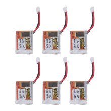 6 pezzi Batteria LiPo da 3,7V 600mAh 30C con connettore XH2.54 per auto RC