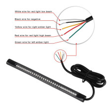Motorcycle LED License Plate Light 20.5x1.3cm Red Yellow Waterproof 12-15V