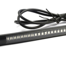 Faro targa LED per moto 20,5 cm, luce posteriore a doppio colore, stop, frecce, 12-15V