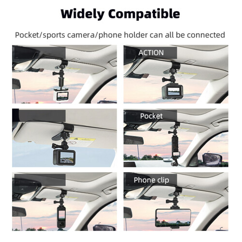 Support de caméra de pare-soleil de voiture Durable, support 1