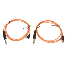 2 Stück RCA Tattoo Clip-Kabel 1,8 m 0,1 Zoll Starke Leitfähigkeit Orange