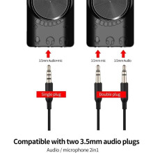 USB Sound Card for Gaming Enthusiasts, Virtual 7.1 Surround For PC Gaming, Easy Integration