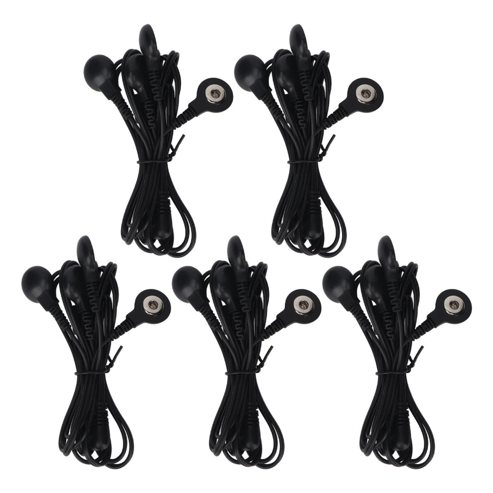 Mini Jack Port Snap Connectors For TENS Electronic Therapy Machines Connect Cables Pin 2mm Replacement Electrode Lead Wires Shielded Plastic Female P