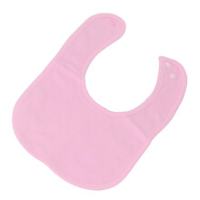 Cotton Baby Bib with Snap Fastener, Double Layer Pink 29x18cm