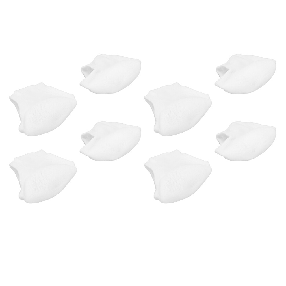 White 4 Pairs Toeless Spa Gel Heel Socks Moisturizing Foot Treatment Socks