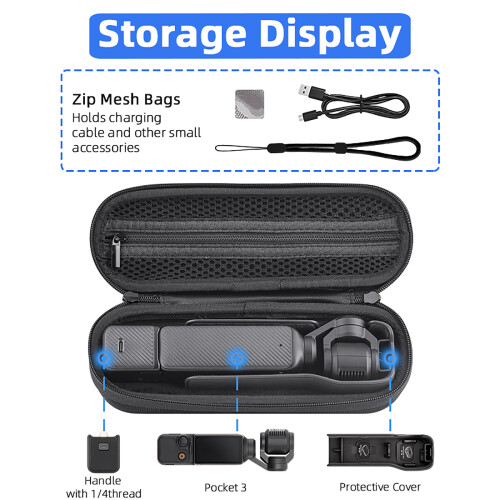 Traveling Protector Holder with Inner Mesh Pocket for Pocket3 1