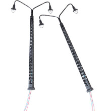 10Pièces Lampes Ferroviaire Micro Décor Noir ABS Acier