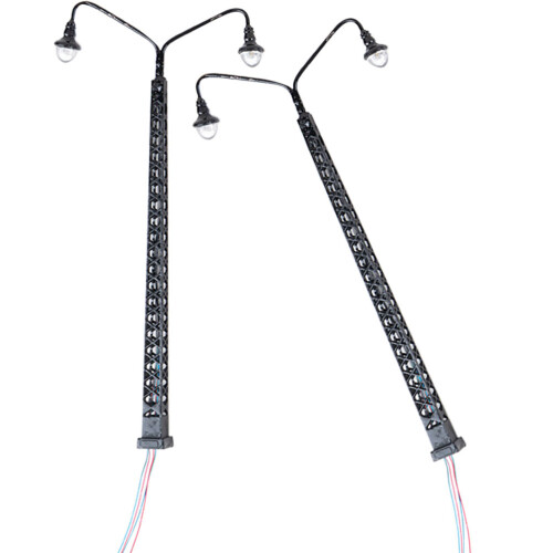 10Pièces Lampes Ferroviaire Micro Décor Noir ABS Acier