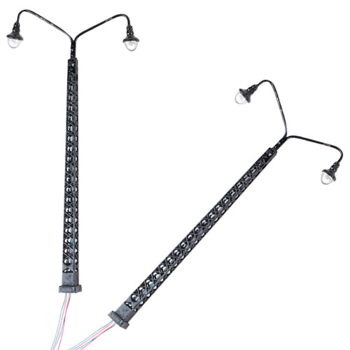 10Pièces Lampes Ferroviaire Micro Décor Noir ABS Acier 1