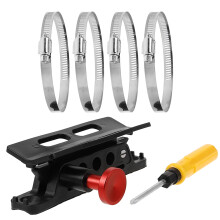 3Pièces Bracket Extincteur Auto Aluminium Noir Ergonomique Ajustable