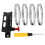 3Pièces Bracket Extincteur Auto Aluminium Noir Ergonomique Ajustable 2