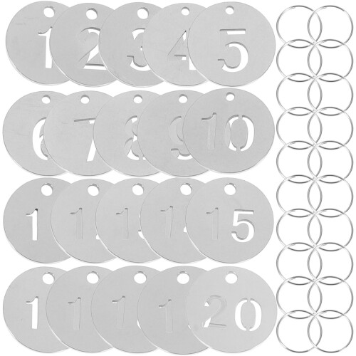 200Pièces - Numérotés Métalliques Argent Pour Et 1