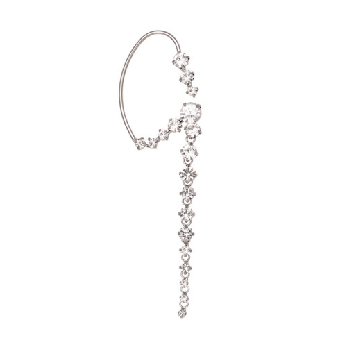 2Pièces Boucles Clip Argent Confortable Mode Femme