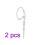 2Pièces Boucles Clip Argent Confortable Mode Femme 2