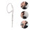 2Pièces Boucles Clip Argent Confortable Mode Femme 5