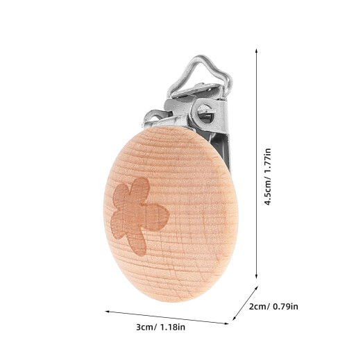 10Pièces Clips Bébé En Bois Jujube Naturel Usage Maison 1
