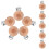 10Pièces Clips Bébé En Bois Jujube Naturel Usage Maison 7