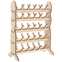 4Pièces Présentoir Bois Khaki Usage Solide