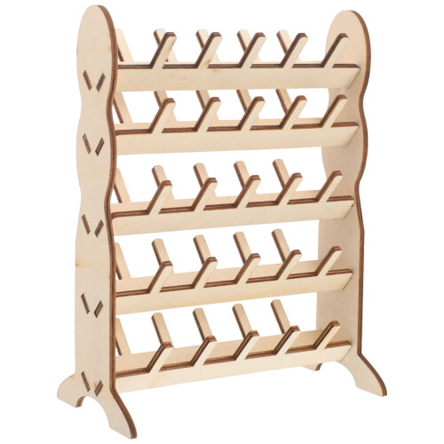 4Pièces Présentoir Bois Khaki Usage Solide