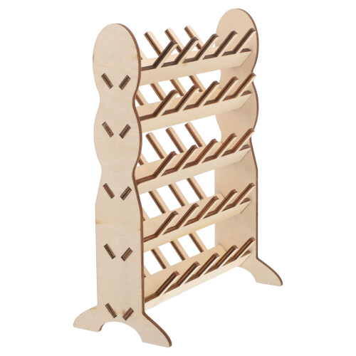 4Pièces Présentoir Bois Khaki Usage Solide 1