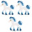 3Pièces Figurine Licorne Décor Maison Bureau 4
