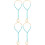 4Pièces Bracelet Mode Perles Colorées Et 7