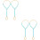 4Pièces Bracelet Mode Perles Colorées Et 8