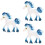 3Pièces Figurine Licorne Décor Maison Bureau 7