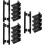 3Ensembles Slides Clavier Acier Noir Montage Durable 9
