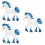 3Pièces Figurine Licorne Décor Maison Bureau 8