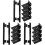 3Ensembles Slides Clavier Acier Noir Montage Durable 4