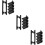 3Ensembles Slides Clavier Acier Noir Montage Durable 11