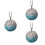 3Pièces Accessoires Auto Pendentif Strass Décor Suspendu 5