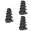 15Pcs Black PP Plastic Weighing Dish for Home Use Stackable Scale Tray 8