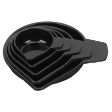 15Pcs Black PP Plastic Weighing Dish for Home Use Stackable Scale Tray