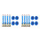 8Pièces Attaches Charge Sangles Boucle Métallique 9