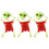 3Pcs Assorted Color Plastic Skeleton Toys Funny Wind Up Party Decor 6